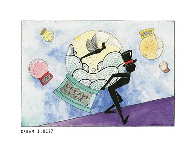 dream 1.0197 dream illustration poster print watercolor