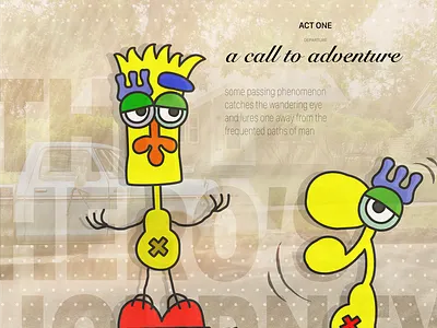 The hero’s journey—act one art artwork campbell concept digital graffiti hero illustration journey pop visual