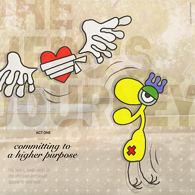 The hero’s journey—act one art artwork campbell concept digital graffiti hero illustration journey pop visual