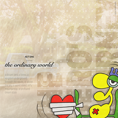 The hero’s journey—act one art artwork campbell concept digital graffiti hero illustration journey pop visual