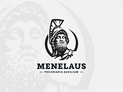 Spartan King logo design branding classic clothing brand finance services greek mythology gym head illustration logo male character spartan king warrior