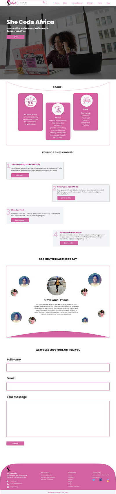 SheCodeAfrica Redesigned design ui ux web