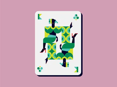 King of Clubs abstract adobe illustrator ballroom club design digital art double meaning flat gay gay art illustration king minimal playing cards playingcards pride vector wit