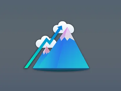 Growth Mindset gradient growth growth curve growth logo mountains