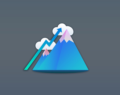 Growth Mindset gradient growth growth curve growth logo mountains