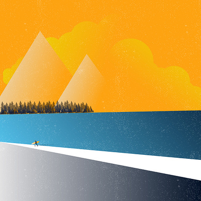Golden Time abstract adobe illustrator art artist artwork design drawing graphic graphicdesign graphicdesigner illustration illustrator landscape landscape illustration minimal minimalist minimalistic simple design simplistic vector