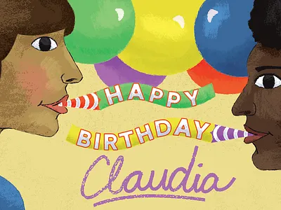 Birthday Banner (crop) art banner design design digital art digital illustration digital illustrator graphic design illustration illustrator typography