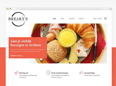 Breakfast Delivery Webshop branding delivery design food graphic ui ux website