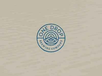 One Drop Brewing Co. beer blue branding brewery brewery branding brewery logo logo