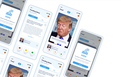 PolitiFlag - react to the news design mobile news political politician politics react trump ui uiux usa ux vote