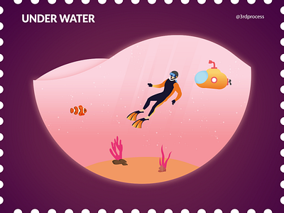 Under water - Day6 100dayschallenge 100daysofillustration art design fish flat illustration illustrator simple simpleillustration swim under underwater vector