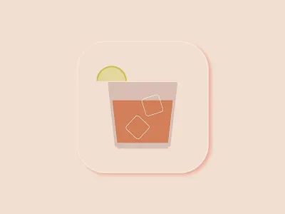 Daily UI 005: App Icon cocktail dailyui dailyuichallenge flat icon ios minimal