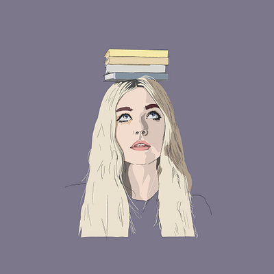 elle fanning flat illustration vector