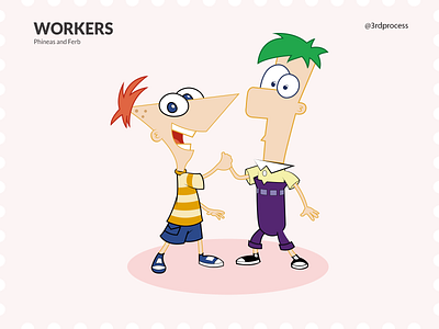 Workers (Phineas and ferb) - Day11 100dayschallenge 100daysofillustration brothers cartoon cartoon character cartoon characters cartoon illustration cartoons design family flat illustration illustrator phineas and ferb simple simpleillustration vector workers