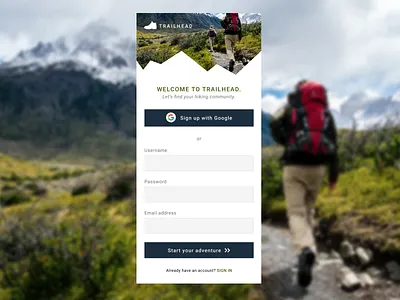 Daily UI challenge day 1 - Signup page rebound dailyui dailyui 001 signup page signuppage user interface design website design
