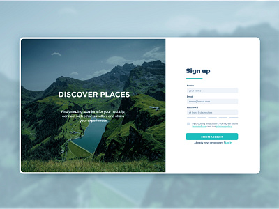 Daily UI - 01 | Sign Up adobexd daily 100 challenge daily ui dailyui dailyui 001 dailyuichallenge design designer page layout signup signup page signupform ui ui ux uidesign uidesigner uiux webdesign webdesigner webdesigns