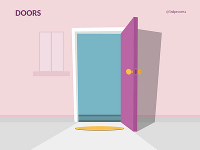 Doors- Day16 100dayschallenge 100daysofillustration design door doors doorway flat home illustration illustrator simple simpleillustration vector window windows