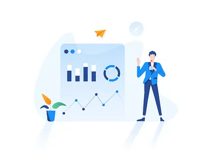 Data analyst illustration character data data visualization design icon illustration illustration pack vector