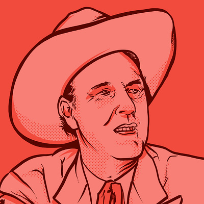 Moon Mullican, A Hillbilly, RNR Icon cincinnati design draw hand hand drawn illustration illustration art illustrator king king records wacom cintiq