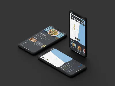 Beach Side Food Delivery dark mode figma food app ios app design iphone x product design ui design ux design