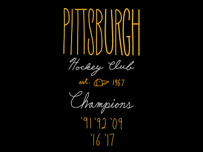 Pittsburgh Hockey Club Banner apparel graphics branding design graphic design hand drawn type handlettering hockey illustration nhl penguins pittsburgh pittsburgh penguins procreate sports typogaphy