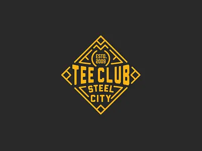 Tee Club badge baseball branding illustration lettering lockup logotype stamp typography