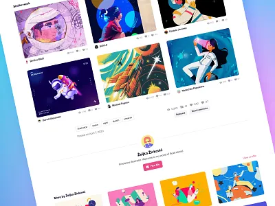 A new look cont'd avatar design page profile shots similar tags ui updates ux website work