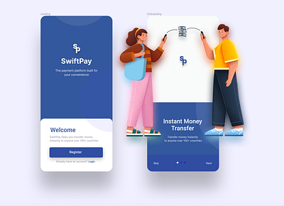 Instant money transfer app app application design branding cash app design figma illustration mobile app design mobile landing page onboarding screen product design shot ui ui ux ux