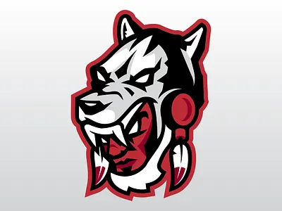 Wolf Warrior baseball cap baseball hat basketball brand branding canada design football hockey illustration logo mascot native sports sports logo vector warrior wolf