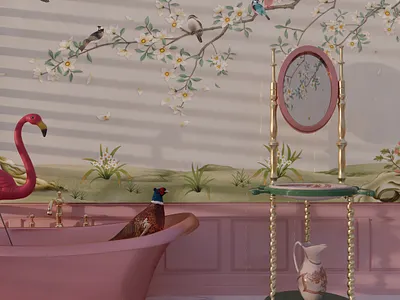 A bathroom dream 3d 3d animation 3danimation 3dart adobe adobedimension branding communication design ui ux visual art