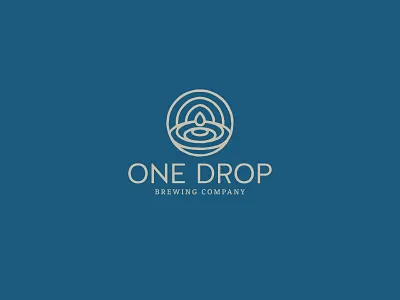 One Drop Brewing Co. beer beer branding blue brewery brewery branding drop organic ripple water