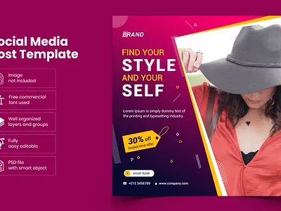 social media banner design template branding cmyk flyer design design graphic illustration minimal ofset printing ofset printing flyer design typography vector