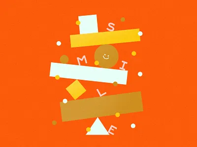 All Smiles balance design illustration shapes smile smiley smiley face texture