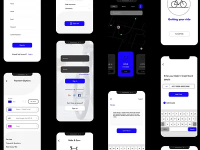 Rental Bicycles app app design branding design flat icon product service app uiux