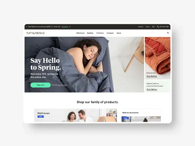 Ecommerce Homepage Hero with 3-up Messaging e commerce ui ux visual design