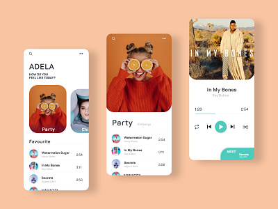 Music Player App android application design ios music music player typography ui ux