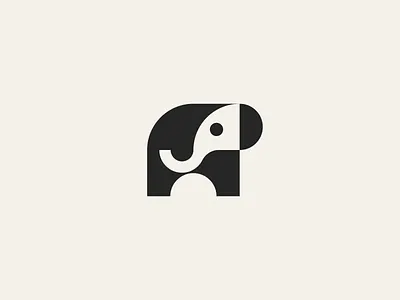 Elephant animal elegant geometric icon illustration logo logodesign mark minimal modern negative space symbol