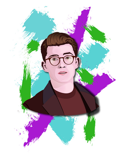 Tom Holland Portrait first post illustraion illustrator nepal nepali portal vector