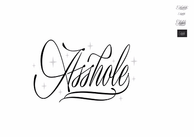 Asshole calligraphy casual customtype handlettering lettering logo logotype type typemate typography