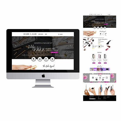 Babe Lash Website adobe xd web design website