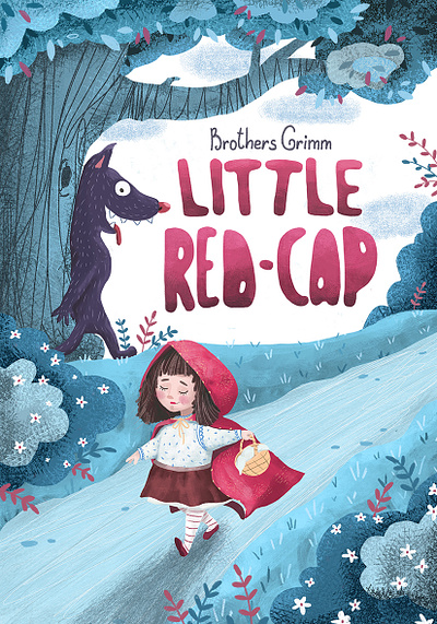 The cover of the book Little Red-Cap book character digital fairy tale illustration волк девочка детская