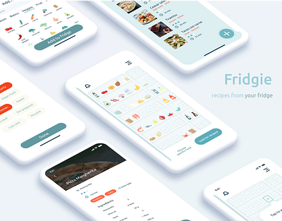 Fridgie - easy app for cooking lovers cook cooking food fridge icons light meal minimalist recipe app recipes