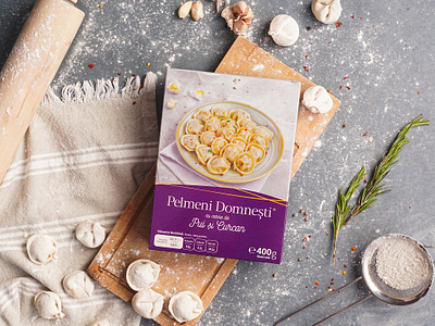 Pelmeni Domnesti branding dumplings package ravioli