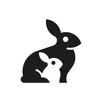 RABBITS art branding challenge design flat icon illustrator logo minimal vector