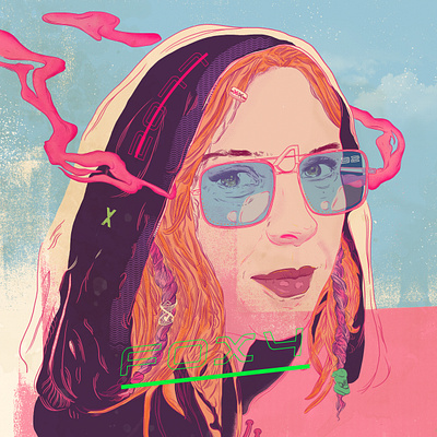Foxy Lady graphicdesign illustration portrait poster typography