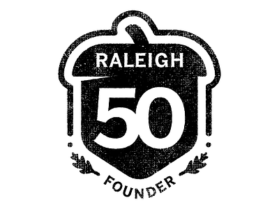 Qualtrics Raleigh Founder Badge acorn badge leaf raleigh texture