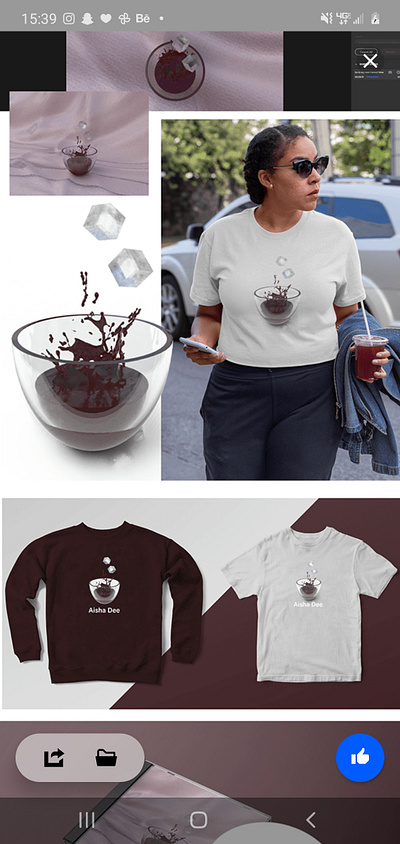 Ice in My Rose by Aisha Dee adobe dimension adobe photoshop beverages design iceland illustration merch merchandise mockup music quarantine