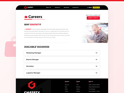 GHATATY Website - Careers Page careers careers page cv ui ux vacancies web