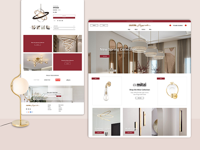 Lighting Originals Website Redesign canadian design fixtures lamp lighting local local business maroon toronto webdesign