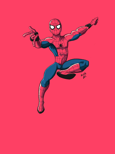 Spider Man art cartoon cartoon illustration illustration illustrator marvel paint spiderman vector